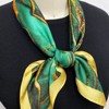 Wrapables Satin Neckerchief Square Scarf 26.5 x 26.5 Inches, Green Marble - 3 of 4
