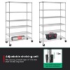 FDW 6 Tier Wire Shelving Unit Heavy Duty Storage Rack Metal Shelf Garage Organizer Shelves with Casters - 4 of 4