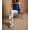 Women's Tencel Print Yoke And Appliques Shirt - PAPARAZZI - 3 of 4