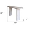 HomeRoots 60" Natural Solid Wood Oval Console Table - 3 of 4