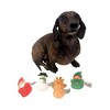 Midlee Mini Plush Christmas Dog Toys- Set of 4- Elf Reindeer Snowman & Santa (4") - 2 of 4