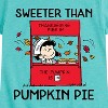 Girls' - Peanuts - Sweeter Than Pumpkin Pie Fitted Short Sleeve Graphic T-Shirt - 2 of 4