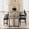 Dining Table Set for 4, Kitchen Table with 2 Upholstered Chairs and Bench, Kitchen Dining Room Set for Small Space, Apartment, Home, Kitchen - 3 of 4