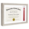 Americanflat 11x16 Graduation Frame with tempered shatter-resistant glass - 2 Opening Mat Displays 8.5"x11" Diploma or Certificate - 2 of 4