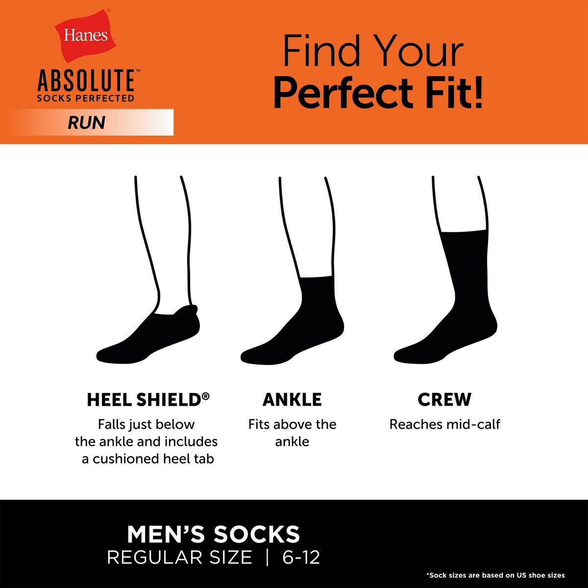 Hanes Men's Absolute Run Ankle Socks 3pk - thumbnail 7