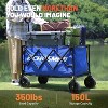 MaseiKar Heavy Duty 350 Lbs Capacity Collapsible Wagon, Outdoor Folding Camping Wagons, Grocery Portable Utility Cart, Adjustable Rolling Carts - 3 of 4