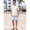 INSPIRE CHIC Men's Summer Drawstring Elastic Waist Color Block Beach Board Shorts - 3 of 4