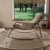 35.43" Breathable Mesh Rocking Chair with Cushions, Armrests & Storage, Ergonomic All-Season Lounge Recliner for Bedroom - 3 of 4