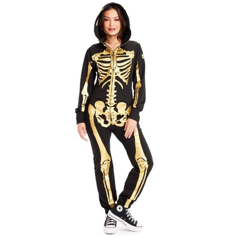 Tipsy Elves Skeleton Halloween Costume Jumpsuit Unisex hot Large