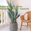 36 Inch Tall Artificial Cactus, Tall Fake Big Cactus Potted Faux Cacti Plants in Pot Lifelike Potted for Balcony Living Room Kitchen Office Patio - 4 of 4