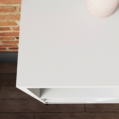 White 9-Cube Organizer with Black Metal Base