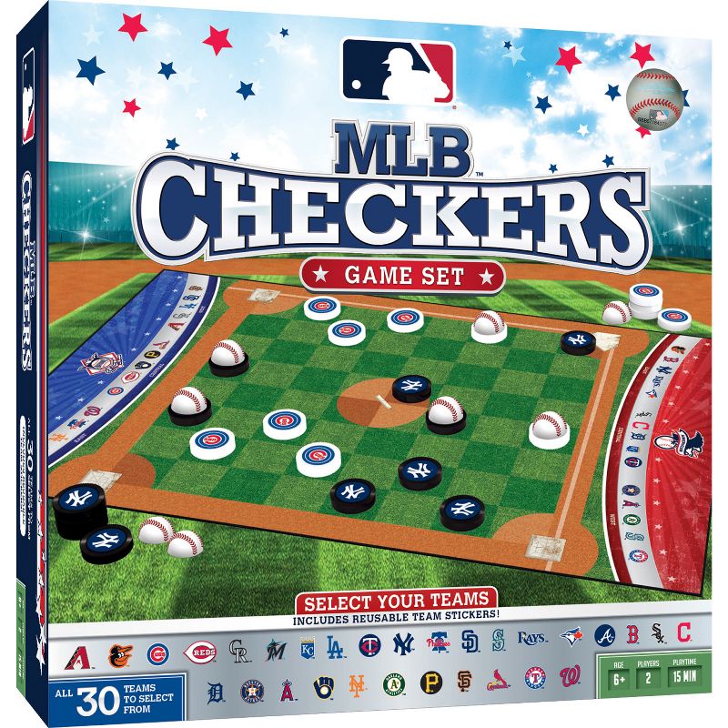 MasterPieces Officially licensed MLB League-MLB Checkers Board Game for Families and Kids ages 6 and Up, 2 of 7