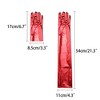 INSPIRE CHIC Women's Faux Leather Shiny Full Finger Opera Long Evening Gloves - 2 of 4