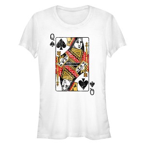 Junior's Lost Gods Queen of Diamonds Distressed T-Shirt - 1 of 4