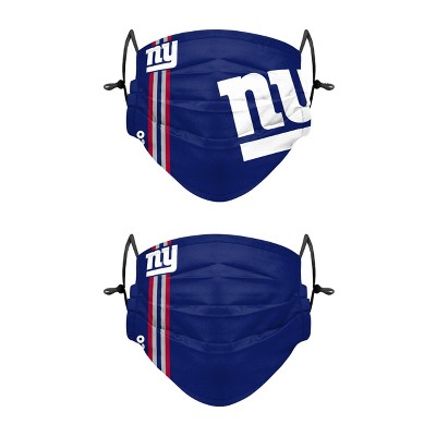 NFL New York Giants Adult Gameday Adjustable Face Covering - 2pk