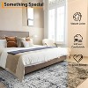 Washable Area Rug, Distressed Abstract Carpet, Non-Slip Low Pile Foldable Rug, Soft Throw Mat for Living Room - 3 of 4