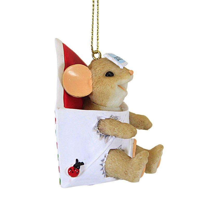 Charming Tails 2.75 In Sending You All My Christmas Cheer Mouse Envelope Dated 2023 Tree Ornaments, 2 of 4