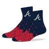 MLB Atlanta Braves Adult Quarter Socks: Cushioned Heel & Toe, Team Logo Design - 2 of 3