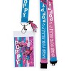 Trolls Lanyard Poppy Hugs Breakaway Badge ID Holder With 1 1/2" Rubber Charm Multicolored - 2 of 4