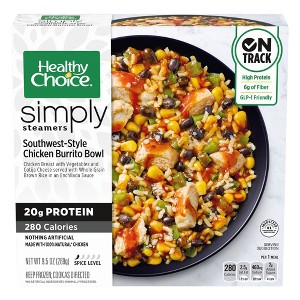 Healthy Choice Frozen Simply Steamers Southwestern Style Chicken Burrito Bowl - 9.5oz - 1 of 4