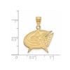 Black Bow Jewelry 14k Yellow Gold Plated Sterling Silver Columbus Blue Jackets NHL Large Pendant - 2 of 3