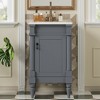 ORRD 18" White Modern Bathroom Vanity with Sink, Freestanding Single Sink Cabinet with Door & Shelf - 4 of 4