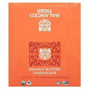 Organic Functional Mushroom Protein Bars | Full Dose (1500mg) Lions Mane, Chaga, Reishi & Cordyceps Bars | Vegan Protein Bars, Adaptogens, Superfoods - 1 of 3