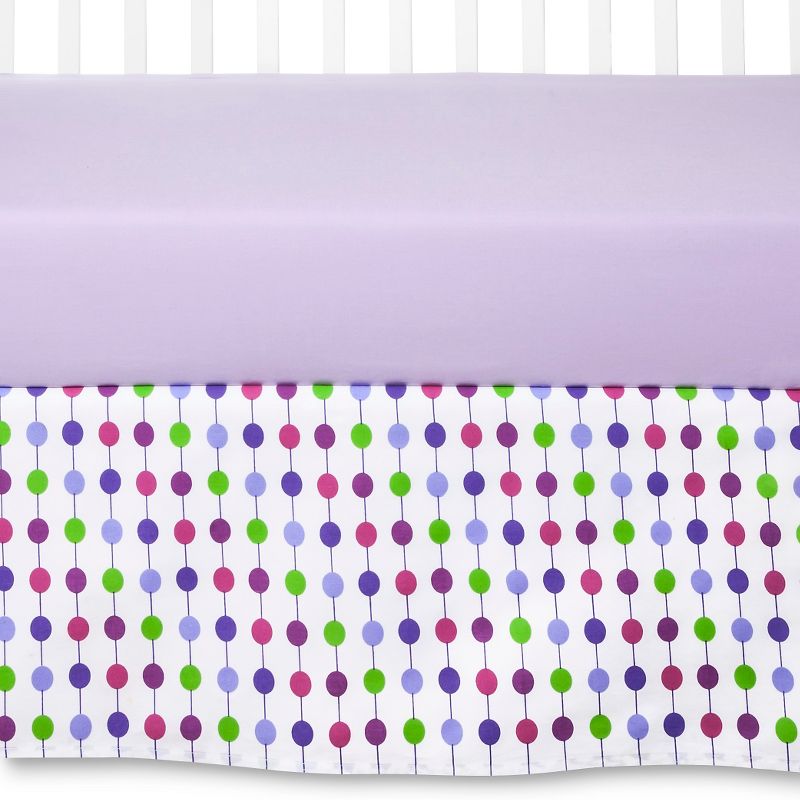 Bacati Crib Bedding Set - 10pc - Purple Botanicals, 3 of 8