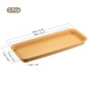 Unique Bargains Indoor Outdoor Plastic Rectangular Plant Pot Saucers Flower Drip Tray 3 Pcs - 2 of 4