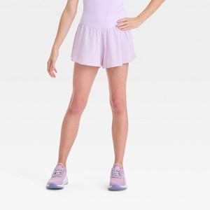 Girls' Crossover Waistband Shorts - All In Motion™ - 1 of 3