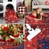 Washable Modern Snowflake Xmas Rug Non Slip Rug Soft Stain Resistant Rug Foldable Low Pile Carpet for Bedroom Living Room,Red Blue/2'x8' - 3 of 4