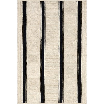 Nuloom Hedgerow Striped Jute Area Rug
