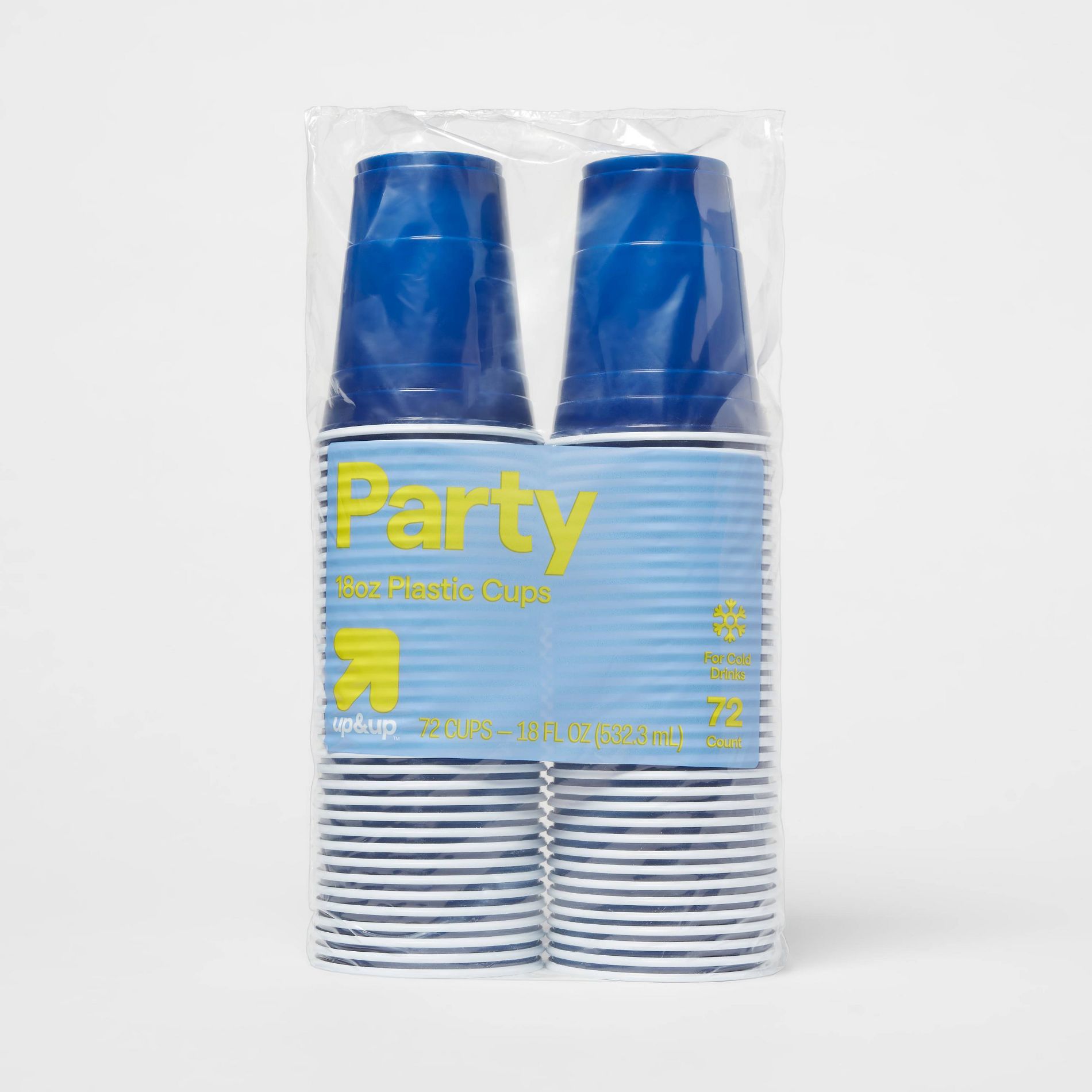 Disposable Blue Plastic Cups - 72ct/18oz - up & up™
