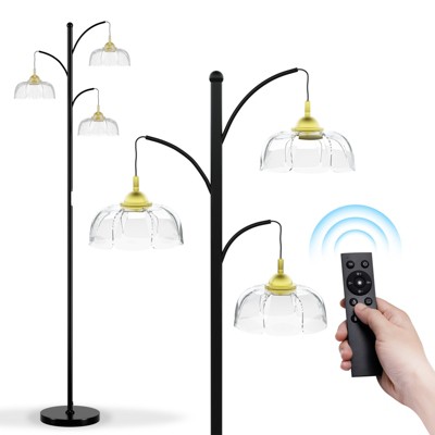 SUGIFT Modern Dimmable Floor Lamp for Living Room with 3 Color Temperatures LED Bulb Standing Lamp for Bedroom