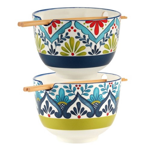 Certified International Set Of 2 26oz Talavera Ramen Bowls Target
