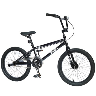 VisioGear Freestyle Kids Bike, 20 Inch Single Speed Children's Bicycle for Boys Girls Age 7+ Years, Black, 55.12"*25.2"*37"