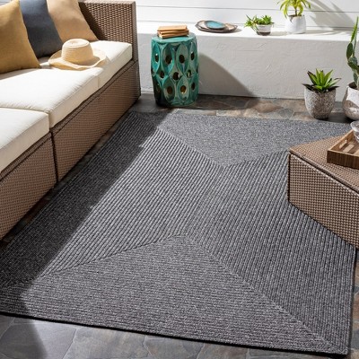 Cuijk Charcoal 3' x 5' Braided Synthetic Stain-Resistant Area Rug