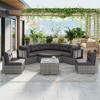 Modular Rattan Patio Sectional Set with Daybed & Storage Table - Weather-Resistant Outdoor Sofa for Pool, Garden & Backyard - 2 of 4