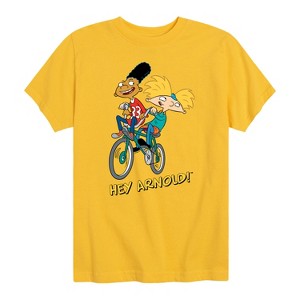 Boys' - Hey Arnold! - Arnold and Gerald on Bike Short Sleeve Graphic T-Shirt - 1 of 4