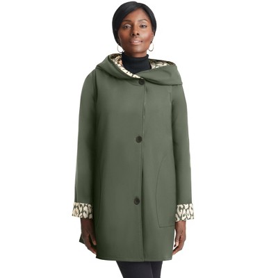 Jessica London Women's Plus Size Reversible A-Line Raincoat