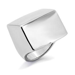 Slickblue Polished Stainless Steel Ring for Women, No Stone, Minimalist Style, No Plating, Size 5-10 - 1 of 4