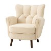 Dittmar Mid Century Club Chair with Wingback and Button-tufted Design  | ARTFUL LIVING DESIGN-IVORY - 2 of 4