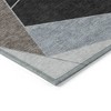 Chocolate Gray And Charcoal Geometric Washable Indoor Outdoor Area Rug - 4 of 4