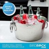 BirdRock Home Hammered Double Wall Round Beverage Tub - 3 Gallons - Silver - 4 of 4