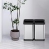 Coucheta stainless Steel Dual Trash & Recycling Bin – Open-Top, Fingerprint-Resistant for Kitchen, Office, Dining Room, Living Room - 4 of 4