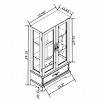 FURNIinspire Utility Storage Cabinets Glass Cabinet, Standing Display Cabinet, Modern Showcase With Glass Shelves, Drawer, Brown, 25.98"*11.81"*47.44" - 3 of 4
