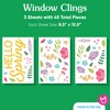 Big Dot of Happiness Hello Spring Window Clings, Reusable Seasonal Window Sticker, Floral Decals, Spring Static Clings for Kid-Friendly Party Decor - 3 of 4