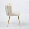 Okak Modern Accent Chair, with Iron Tube Golden Color Legs, Velvet and Comfortable Backrest, Set of 2 - 4 of 4