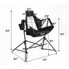 KTMBDW Rocking Camping Chair, 2 Pack High Mesh Back Portable Folding Camp Chairs with Pillows, Cup Holder and Carry Bag for Lawn  Patio Garden Outdoor - 2 of 4