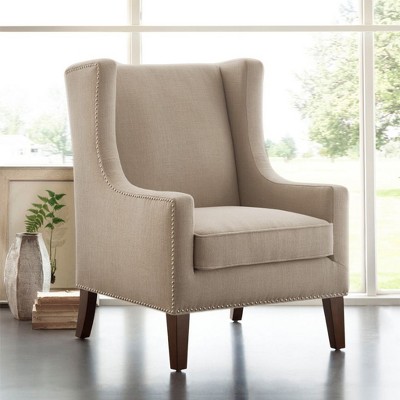 CAVINAS Polyester Accent Chair with High Backrest and Birch Legs,Modern Upholstered Living Room Chairs,Reading Chairs for Living Room